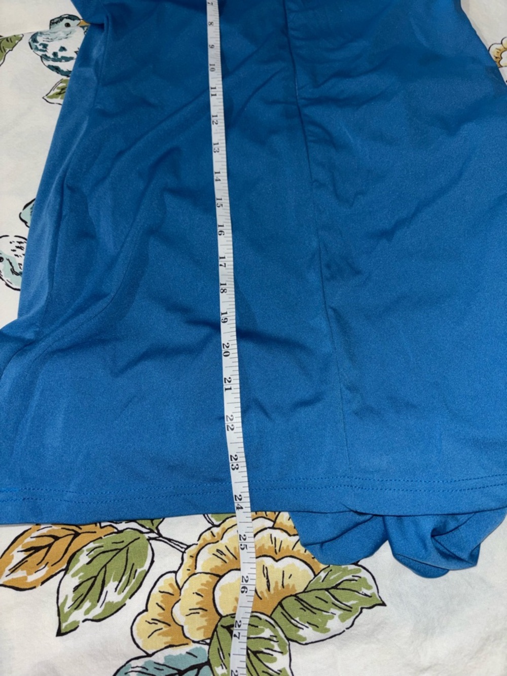 Blue One-Shoulder Ruffle Dress - Picture 4 of 4